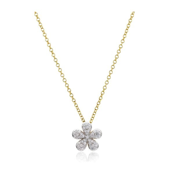 Phillips House 14kt Yellow Gold Forget-Me-Not Petite Necklace Cornell's Jewelers Rochester, NY