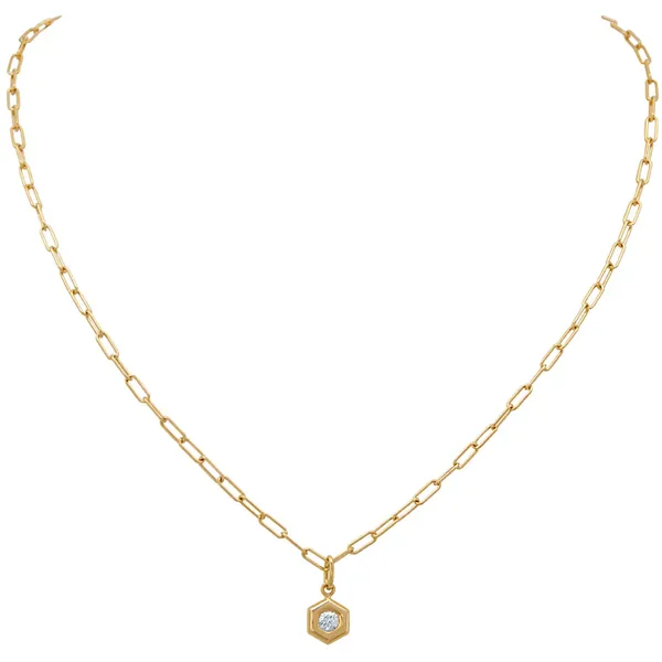 Gumuchian Honeybee Hexagon Diamond Necklace Cornell's Jewelers Rochester, NY