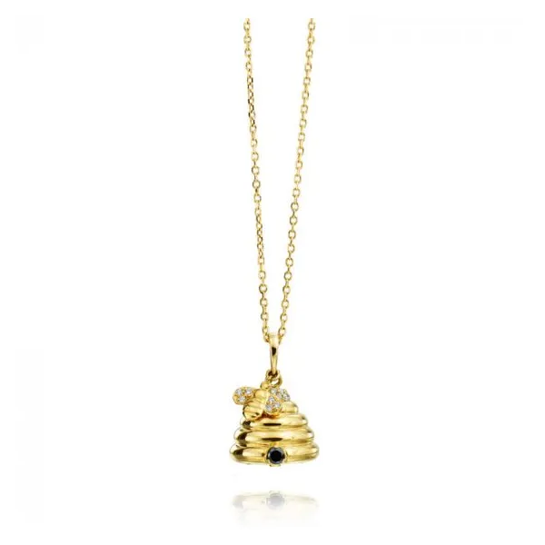 Gumuchian Honeybee Collection Beehive Diamond Necklace Cornell's Jewelers Rochester, NY