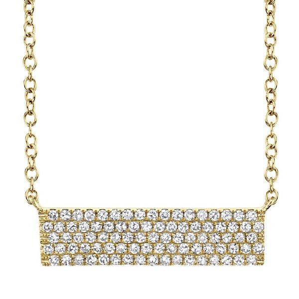 Cornells Collection Diamond Pave Bar Necklace Cornell's Jewelers Rochester, NY