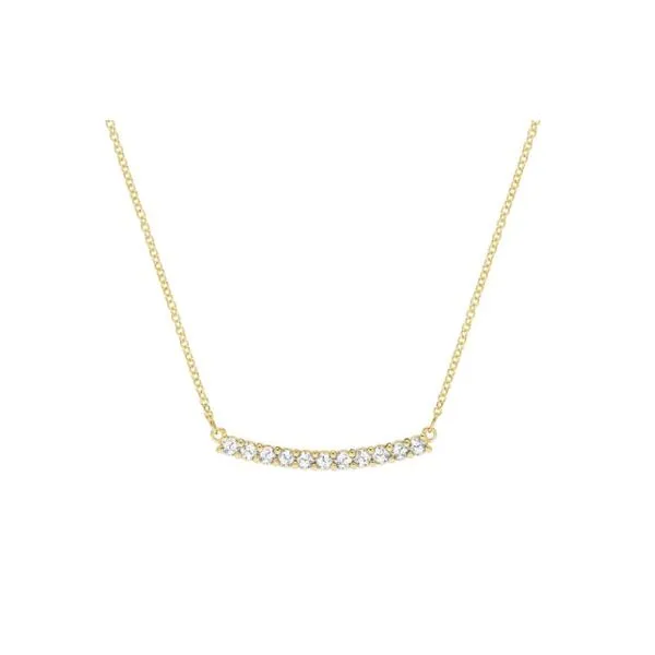 Cornells Collection 18KT Yellow Gold Diamond Bar Necklace Cornell's Jewelers Rochester, NY
