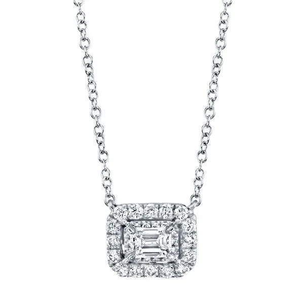 Diamond Halo Necklace Cornell's Jewelers Rochester, NY