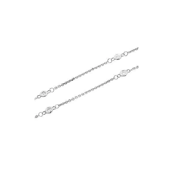 14Kt White Gold Bezel Set Diamond By The Yard Necklace Cornell's Jewelers Rochester, NY