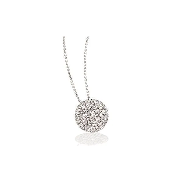 Phillips House Pave Disc Necklace Cornell's Jewelers Rochester, NY