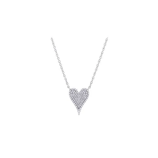 Large Pave Heart Necklace Cornell's Jewelers Rochester, NY