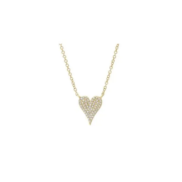 Medium Pave Heart Necklace Cornell's Jewelers Rochester, NY
