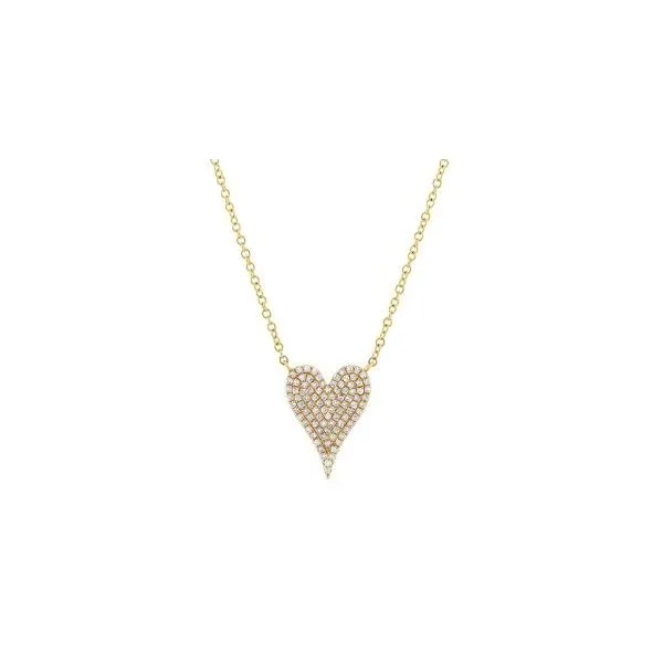 Large Diamond Pave Heart Necklace Cornell's Jewelers Rochester, NY