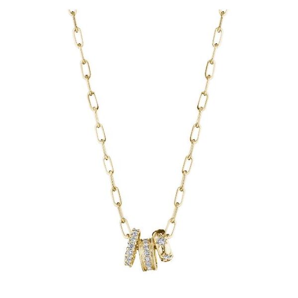 PENNY PREVILLE 3 RING LINK CHARM NECKLACE Cornell's Jewelers Rochester, NY