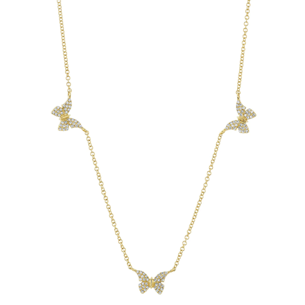 Shy Creation Diamond Butterfly Station Necklace Cornell's Jewelers Rochester, NY