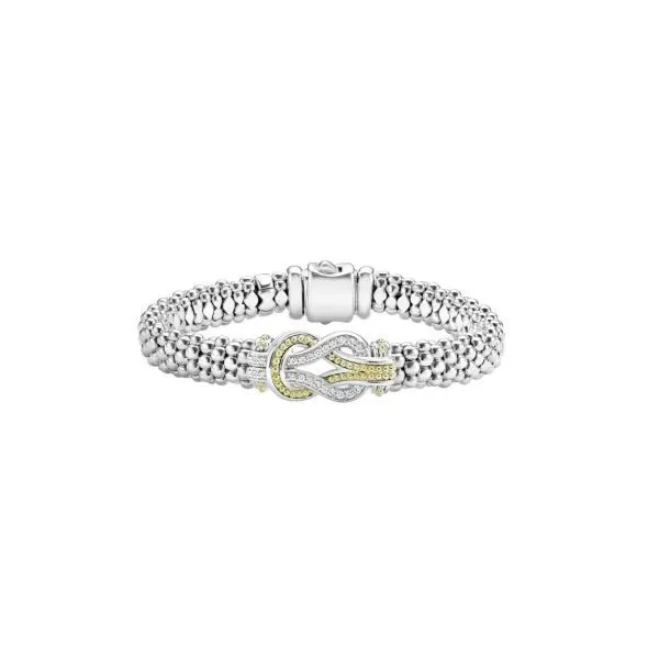 Lagos Sterling Silver Diamond Knot Bracelet Cornell's Jewelers Rochester, NY