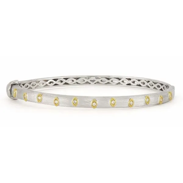 JUDE FRANCES STAGGERED MARQUIS DIAMOND MIXED METAL CUFF Cornell's Jewelers Rochester, NY