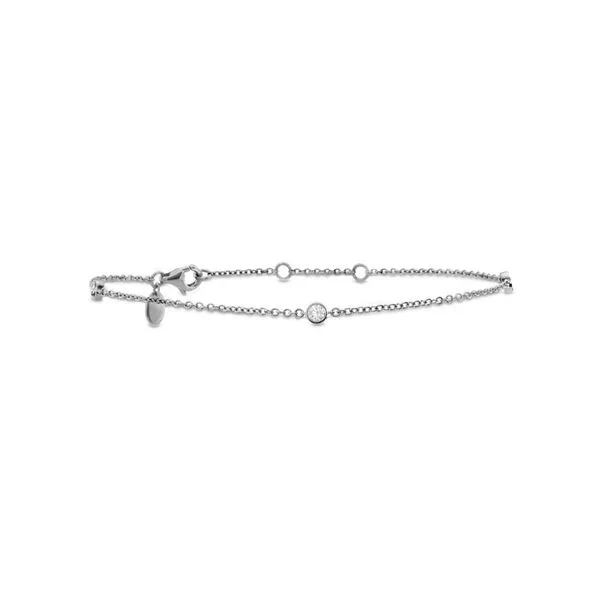 Memoire 18Kt White Gold Cascade Diamond By The Yard Bracelet Cornell's Jewelers Rochester, NY
