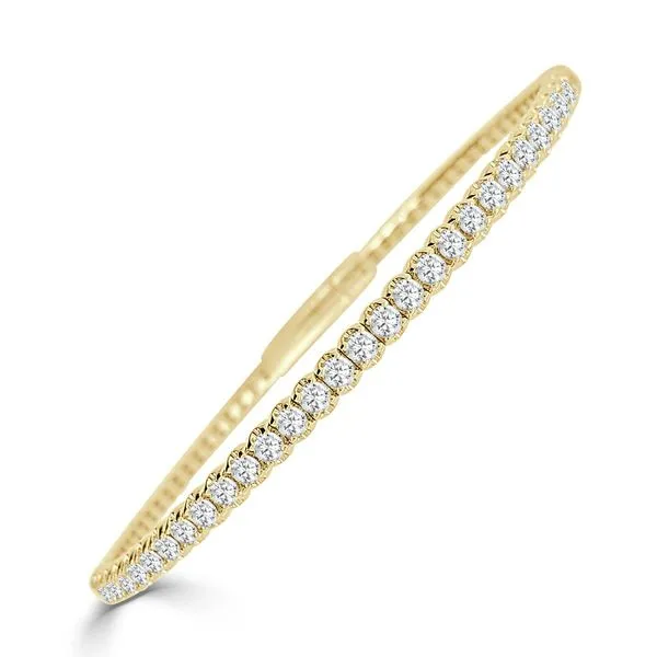 14KT Yellow Gold Diamond Flex Bangle Cornell's Jewelers Rochester, NY
