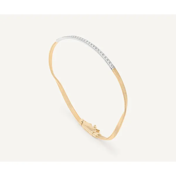 Marco Bicego 18kt Two-Tone Gold Marrakech Twisted Diamond Bracele Cornell's Jewelers Rochester, NY