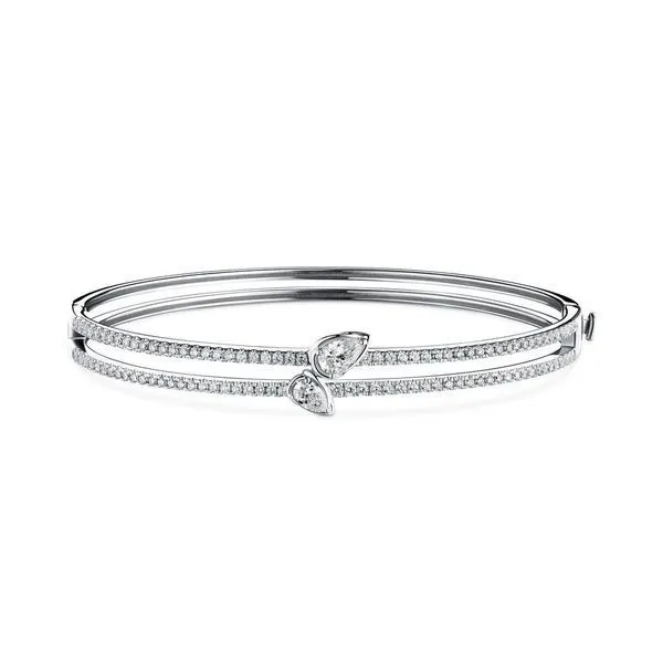A.link 18K White Gold Toi Et Moi Diamond Bangle Cornell's Jewelers Rochester, NY