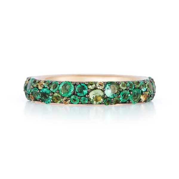 Walters Faith Emerald and Tsavorite Eternity Band Cornell's Jewelers Rochester, NY