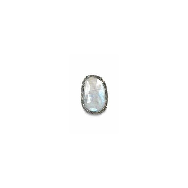 DRIPPING IN GEMS DIAMOND ENCRUSTED TRIPLE MOONSTONE RING Cornell's Jewelers Rochester, NY