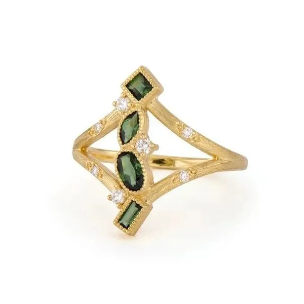 JUDE FRANCES PROVENCE DIAMOND AND GREEN TOURMALINE RING Cornell's Jewelers Rochester, NY