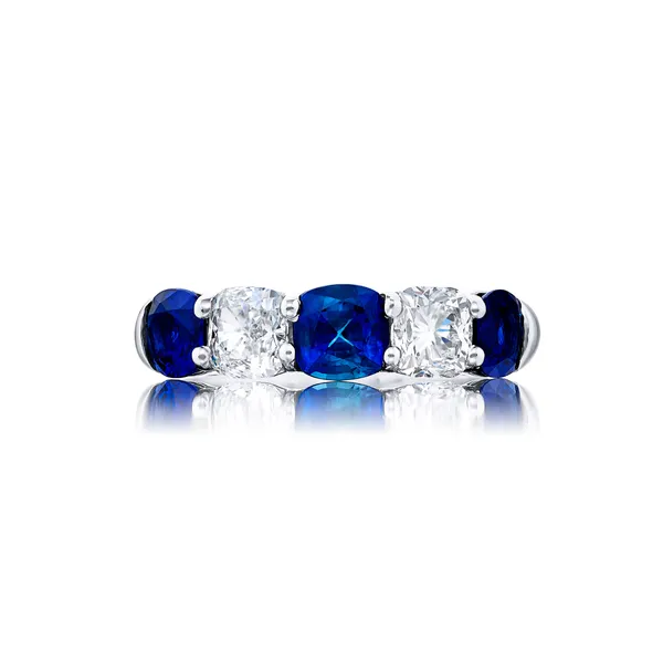 JBSTAR Platinum Sapphire and Diamond Band Cornell's Jewelers Rochester, NY