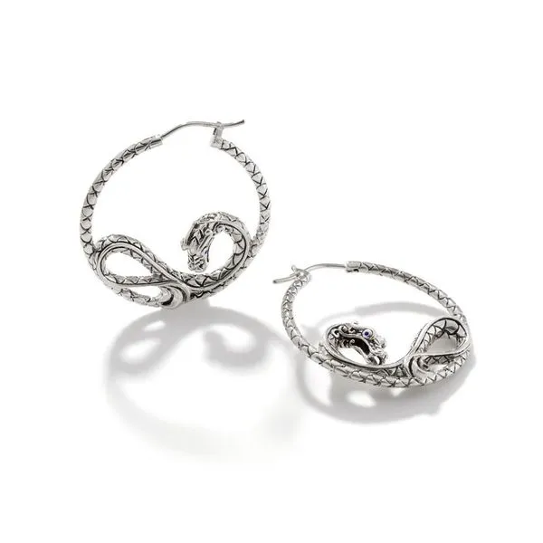 John Hardy Legends Naga Hoop Earrings Cornell's Jewelers Rochester, NY
