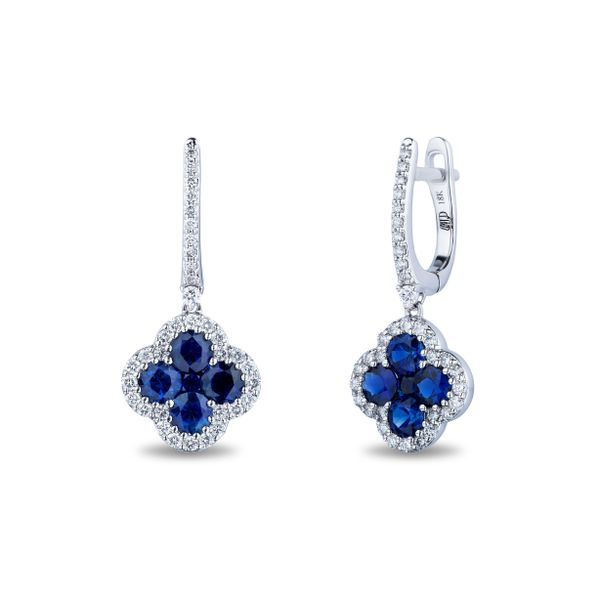 CORNELL'S COLLECTION SAPPHIRE AND DIAMOND HANGING EARRINGS Cornell's Jewelers Rochester, NY