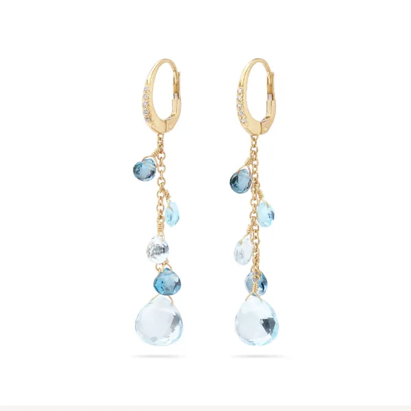 Marco Bicego Blue Topaz Earrings Cornell's Jewelers Rochester, NY