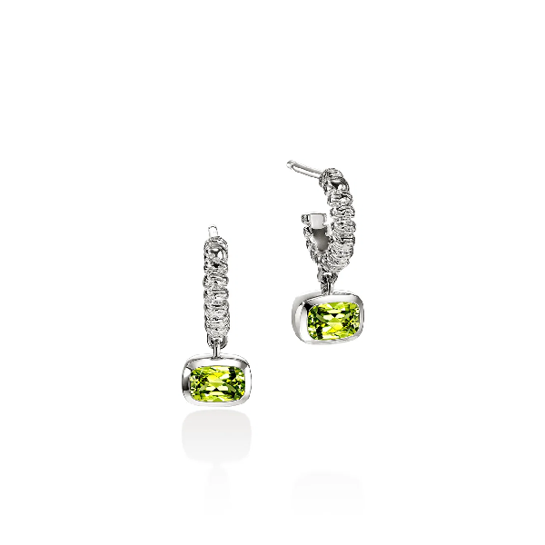 John Hardy Heishi Peridot Drop Earrings Cornell's Jewelers Rochester, NY