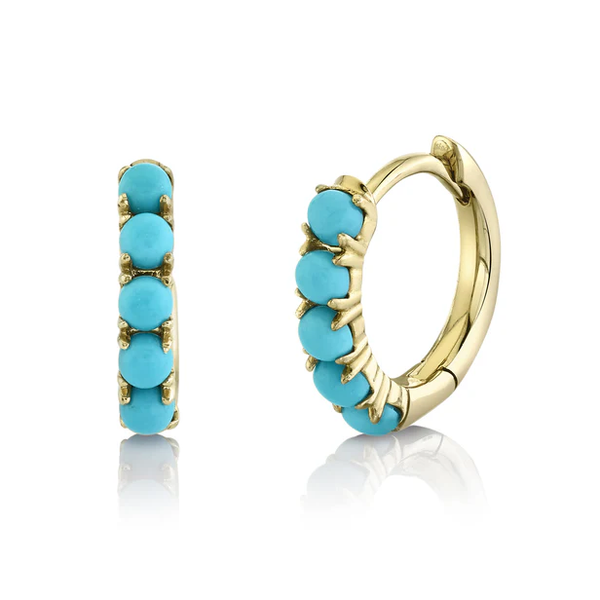 Shy Creation Turquoise Huggie Earrings Cornell's Jewelers Rochester, NY