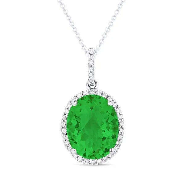 CORNELL'S COLLECTION EMERALD PENDANT WITH DIAMONDS Cornell's Jewelers Rochester, NY