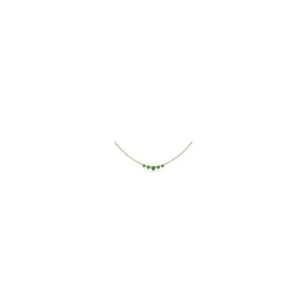 CORNELL'S COLLECTION EMERALD AND DIAMOND CURVE NECKLACE Cornell's Jewelers Rochester, NY