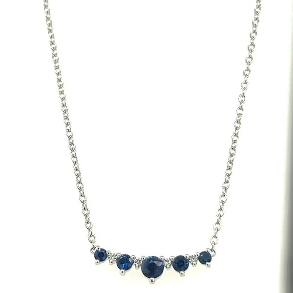 CORNELL'S COLLECTION SAPPHIRE AND DIAMOND CURVE NECKLACE Cornell's Jewelers Rochester, NY