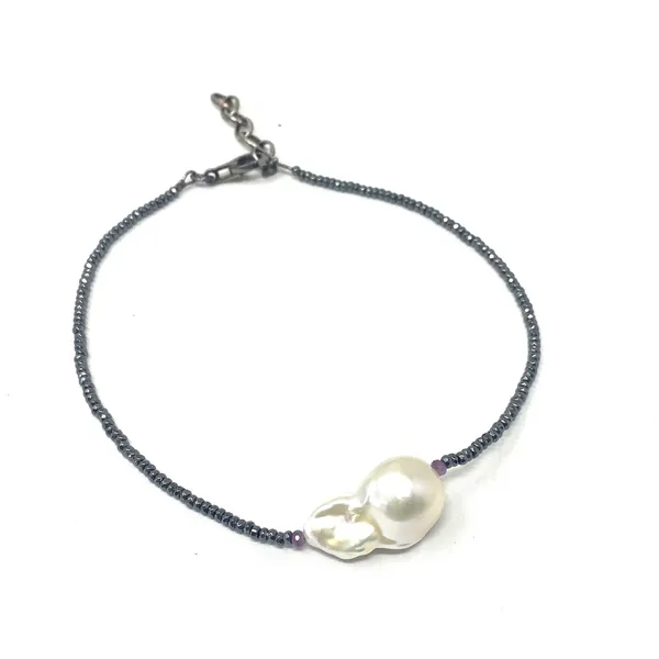 Dripping In Gems White Baroque Pearl Necklace Cornell's Jewelers Rochester, NY