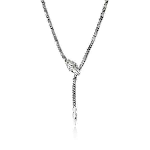 John Hardy Naga 17 Inch 4.4 mm Silver Lariat Necklace Cornell's Jewelers Rochester, NY