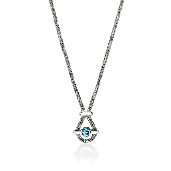 John Hardy Icon Swiss Blue Topaz Necklace Cornell's Jewelers Rochester, NY