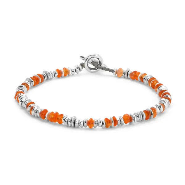 Sterling Silver Bracelet with Carnelian Cornell's Jewelers Rochester, NY