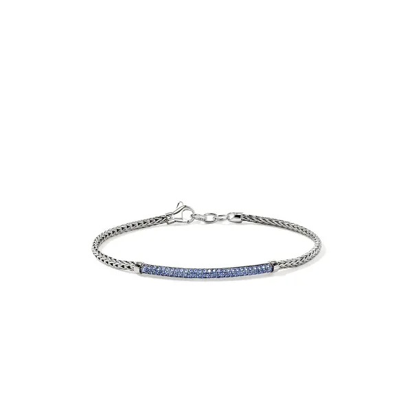 John Hardy Sterling Silver Bracelet With Blue Sapphires Cornell's Jewelers Rochester, NY