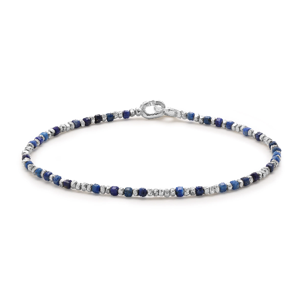 Sterling Silver Bracelet with Lapis Beading Cornell's Jewelers Rochester, NY