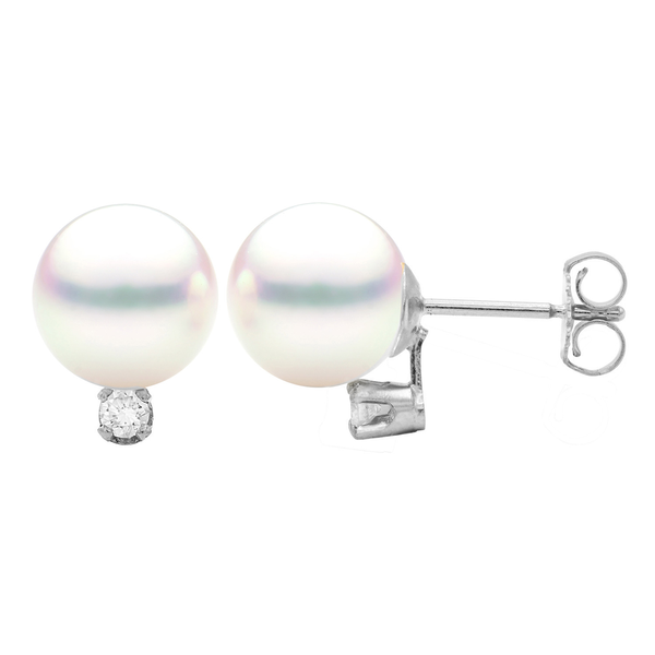 Pearl And Diamond Stud Earrings Cornell's Jewelers Rochester, NY