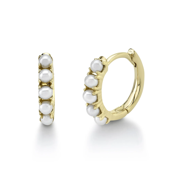 Shy Creation Pearl Huggie Earrings Cornell's Jewelers Rochester, NY