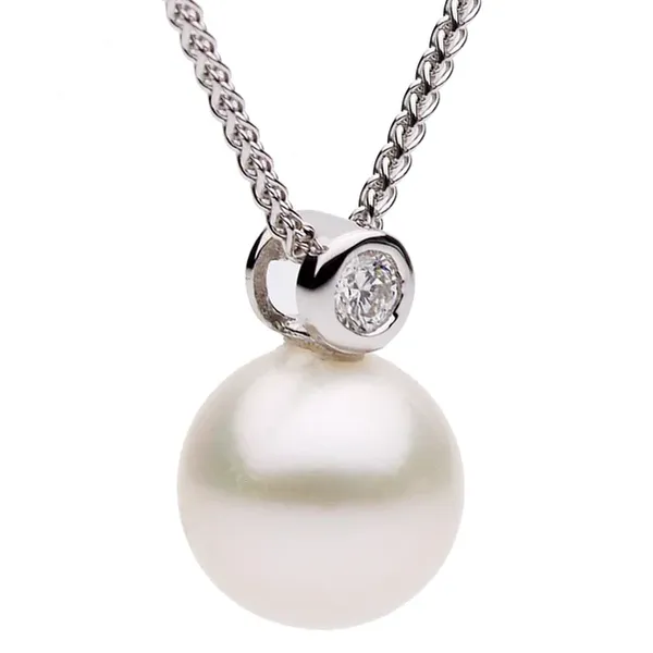 Cornell's Pearl And Diamond Pendant Cornell's Jewelers Rochester, NY