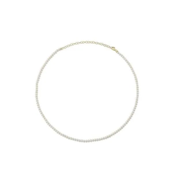 14KYG CULTURED PEARL TENNIS NECKLACE Cornell's Jewelers Rochester, NY