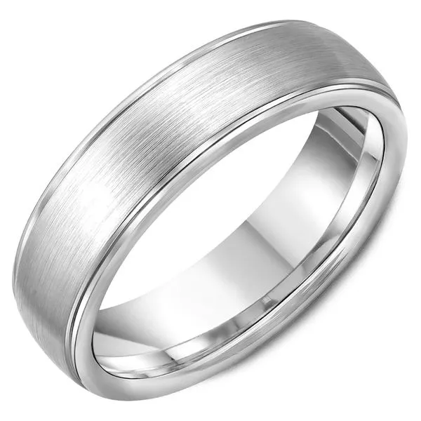 6.5mm White Gold Wedding Band Cornell's Jewelers Rochester, NY