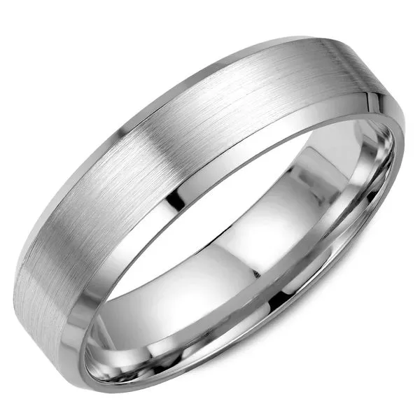 6.5mm White Gold Wedding Band Cornell's Jewelers Rochester, NY