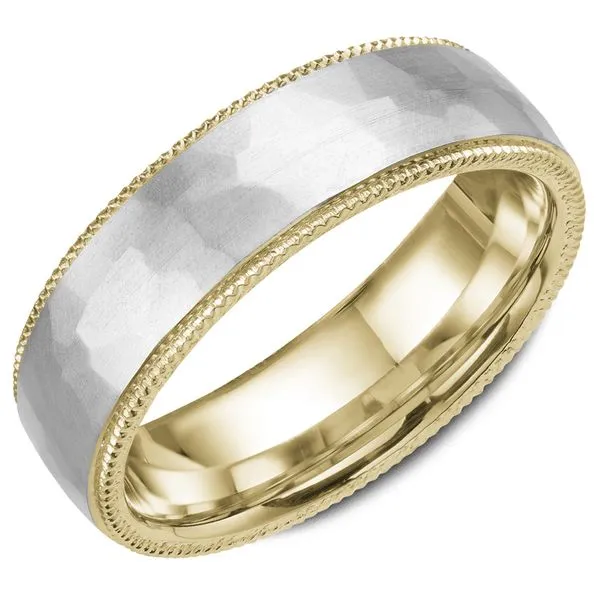 6mm White And Yellow Gold Wedding Band Cornell's Jewelers Rochester, NY