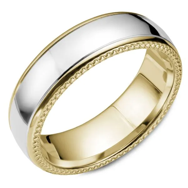 6mm Yellow And White Gold Wedding Band Cornell's Jewelers Rochester, NY
