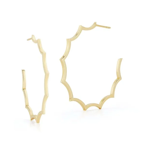 Walters Faith Scalloped Hoop Earrings Cornell's Jewelers Rochester, NY