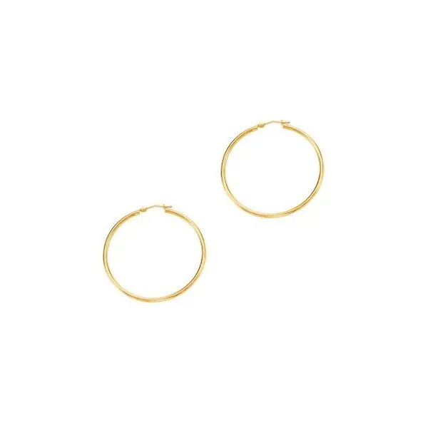CORNELL'S COLLECTION 14KYG HINGED HOOPS 40MM Cornell's Jewelers Rochester, NY