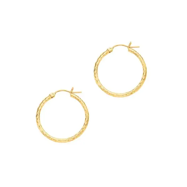 Diamond Cut Hoop Earrings Cornell's Jewelers Rochester, NY