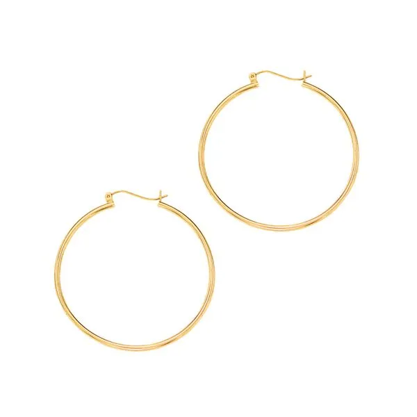 14K Yellow Gold Hoop Earrings Cornell's Jewelers Rochester, NY