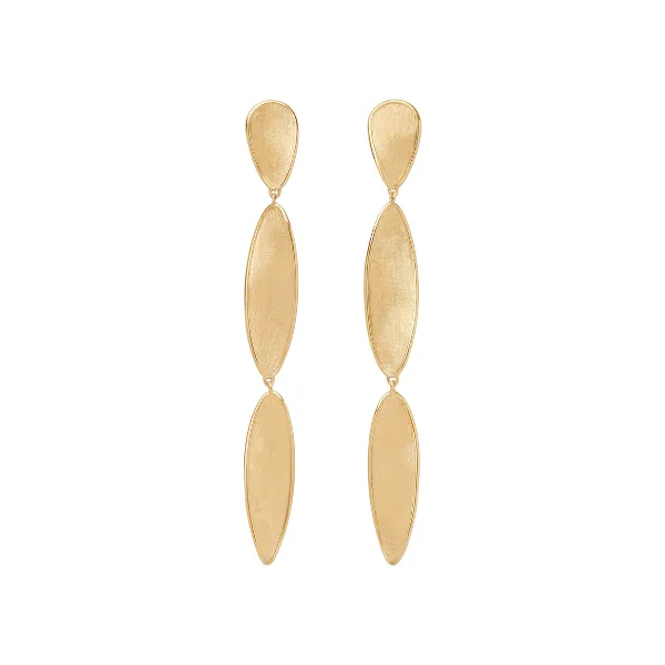 Marco Bicego Lunaria Triple Drop Earrings Cornell's Jewelers Rochester, NY